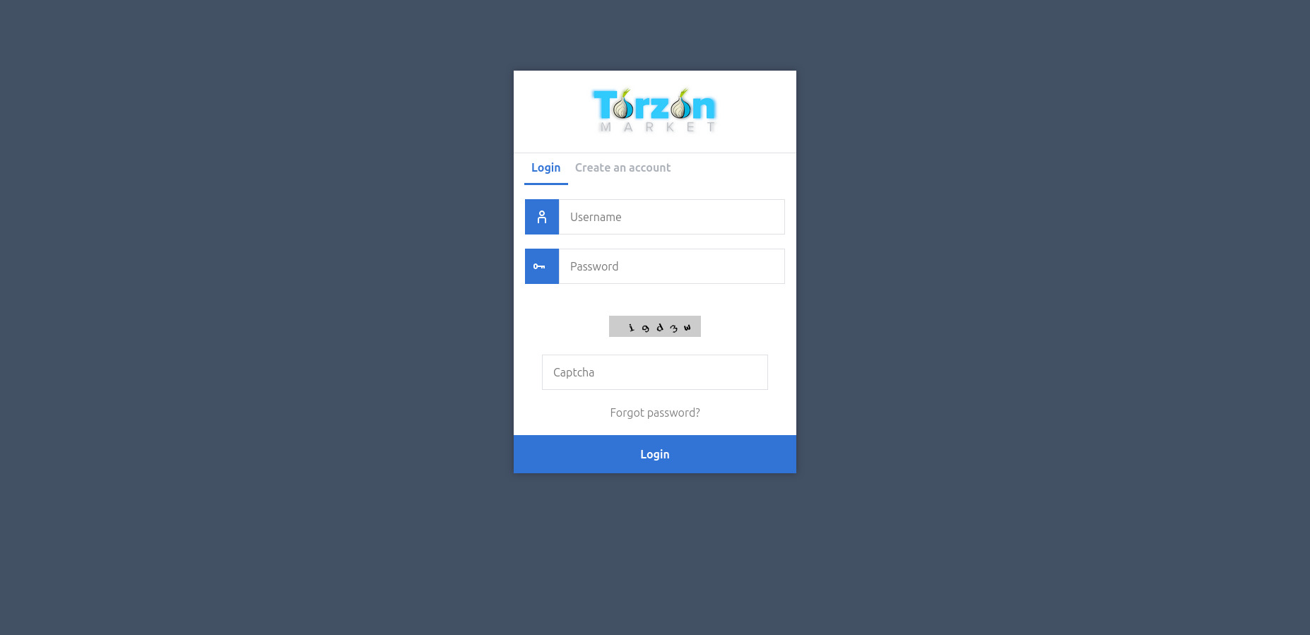 TorZon Market Login Page