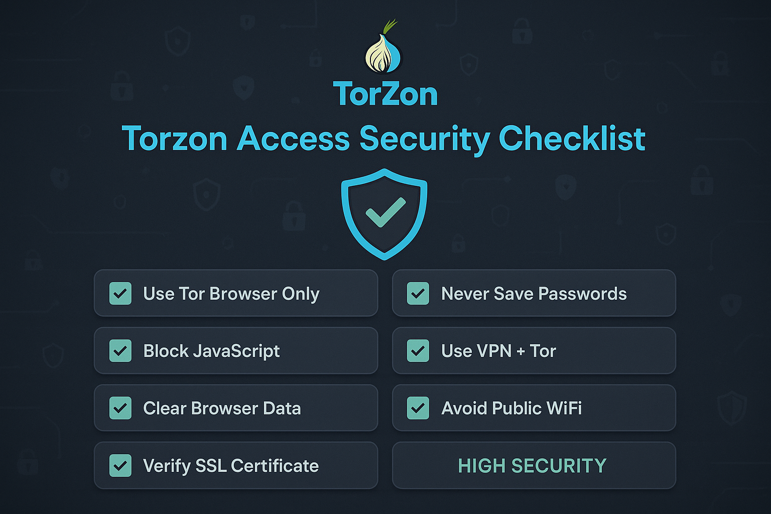 Torzon Access Security Checklist